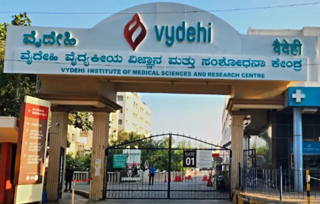 Main Entrance of Vydehi Institute of Medical Sciences and Research Centre Bangalore